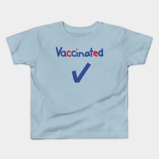 Vaccinated with Check Kids T-Shirt